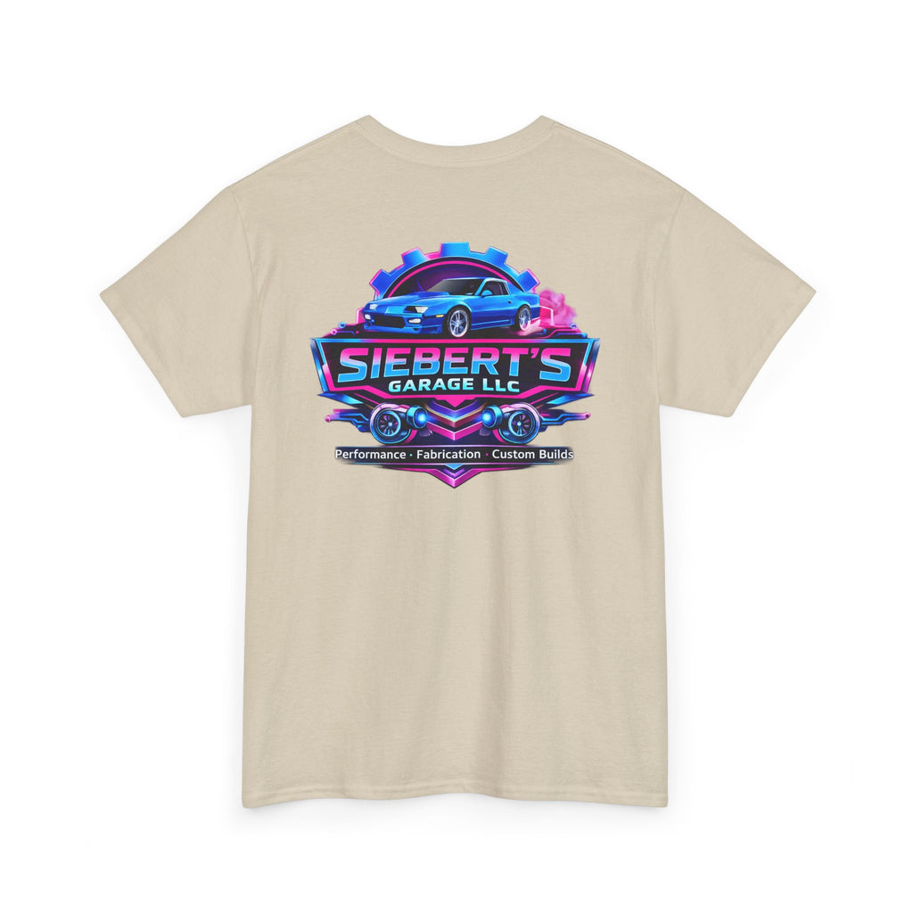 Garage Logo T-Shirt — "Siebert's Garage LLC" Retro Car Mechanic Tee