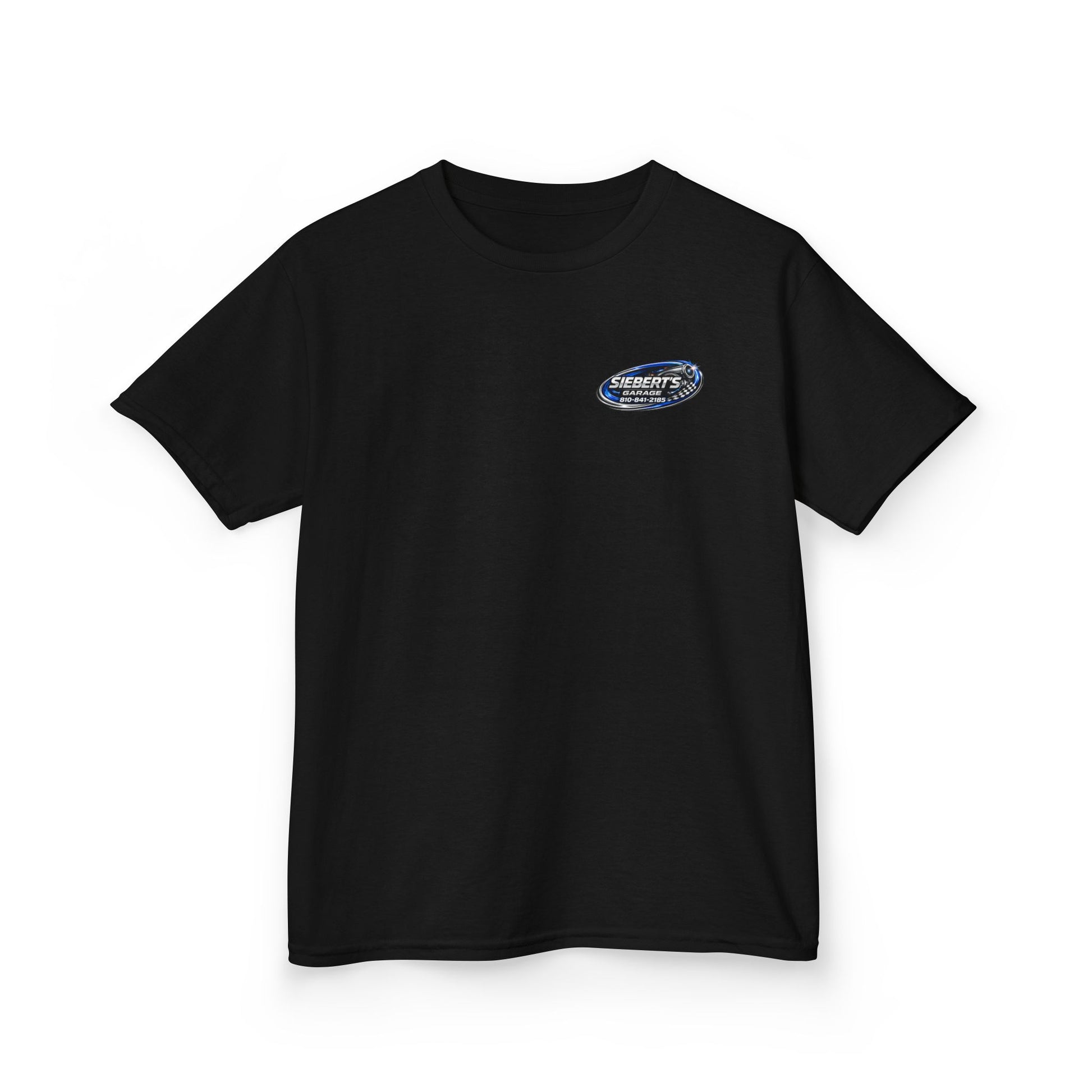 Kids Tee — Siebert’s Garage Neon Car Logo Shirt