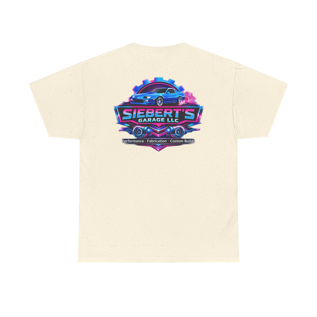 Garage Logo T-Shirt — "Siebert's Garage LLC" Retro Car Mechanic Tee