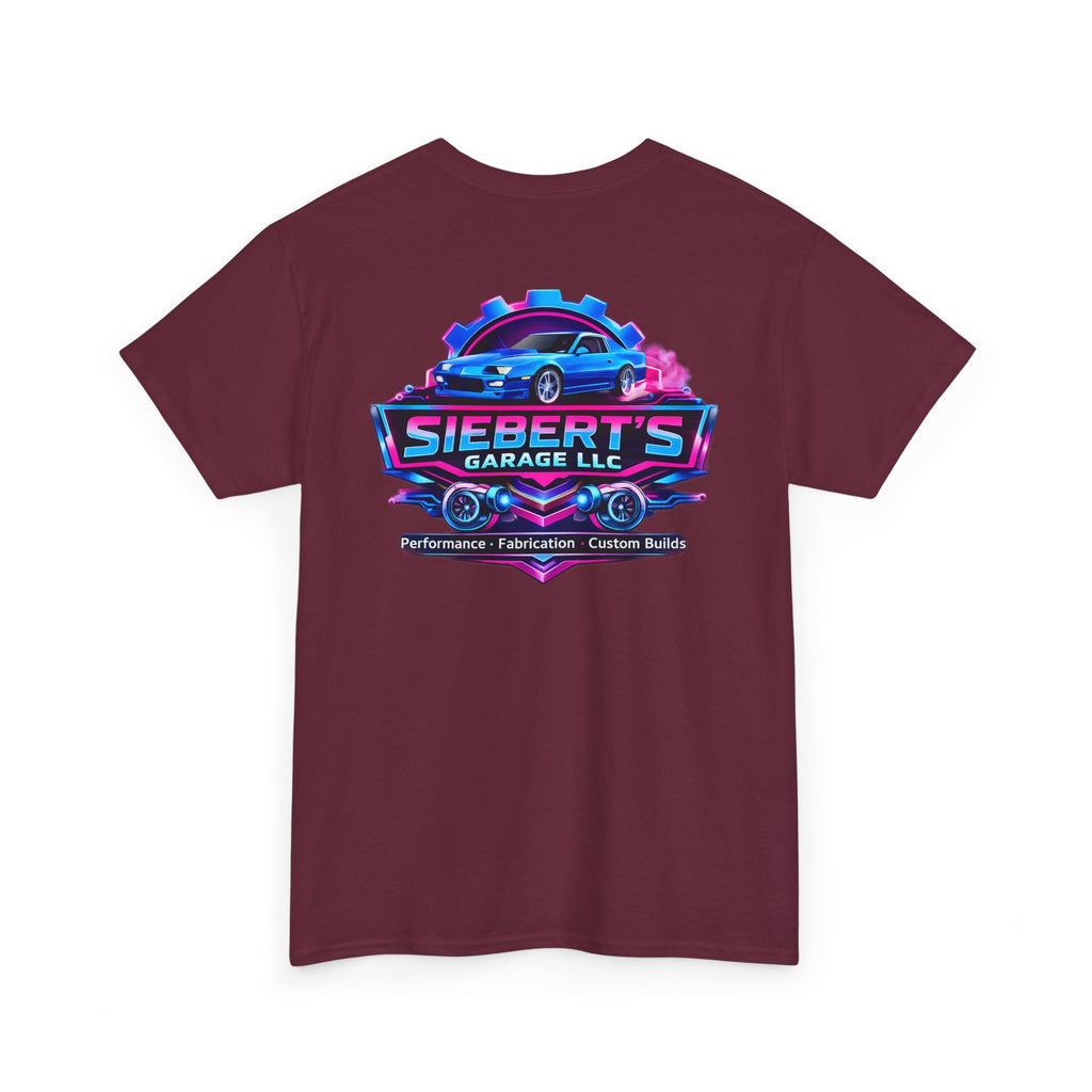 Garage Logo T-Shirt — "Siebert's Garage LLC" Retro Car Mechanic Tee