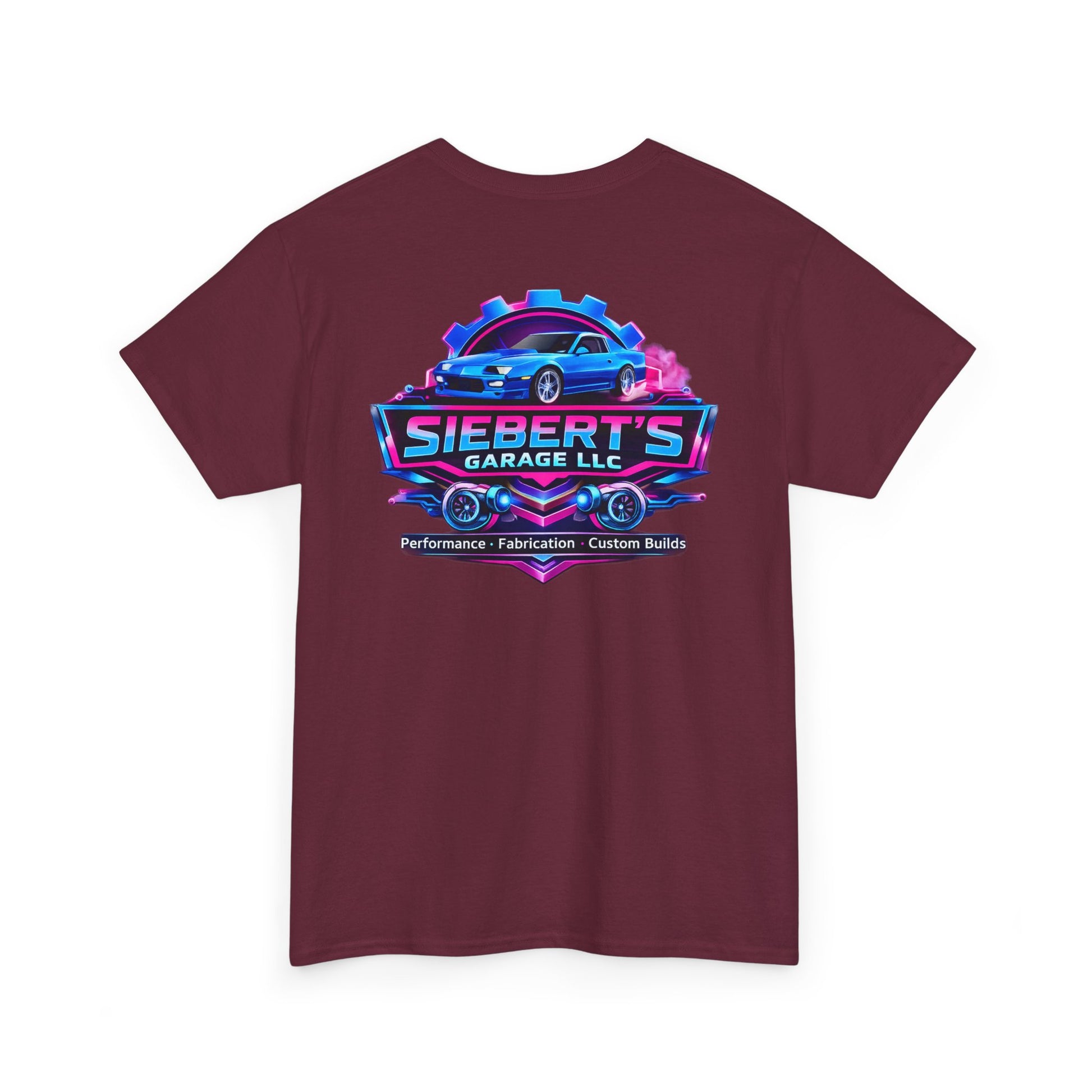 Garage Logo T-Shirt — "Siebert's Garage LLC" Retro Car Mechanic Tee