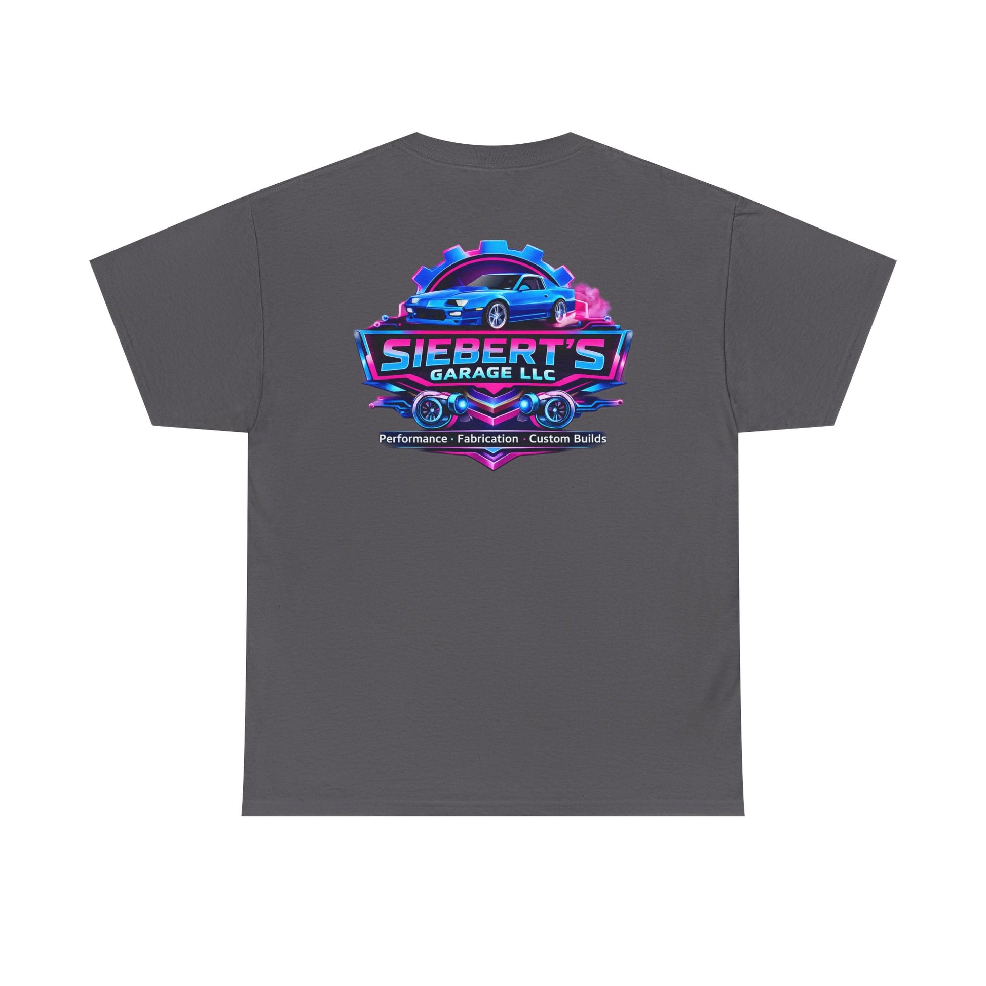 Garage Logo T-Shirt — "Siebert's Garage LLC" Retro Car Mechanic Tee