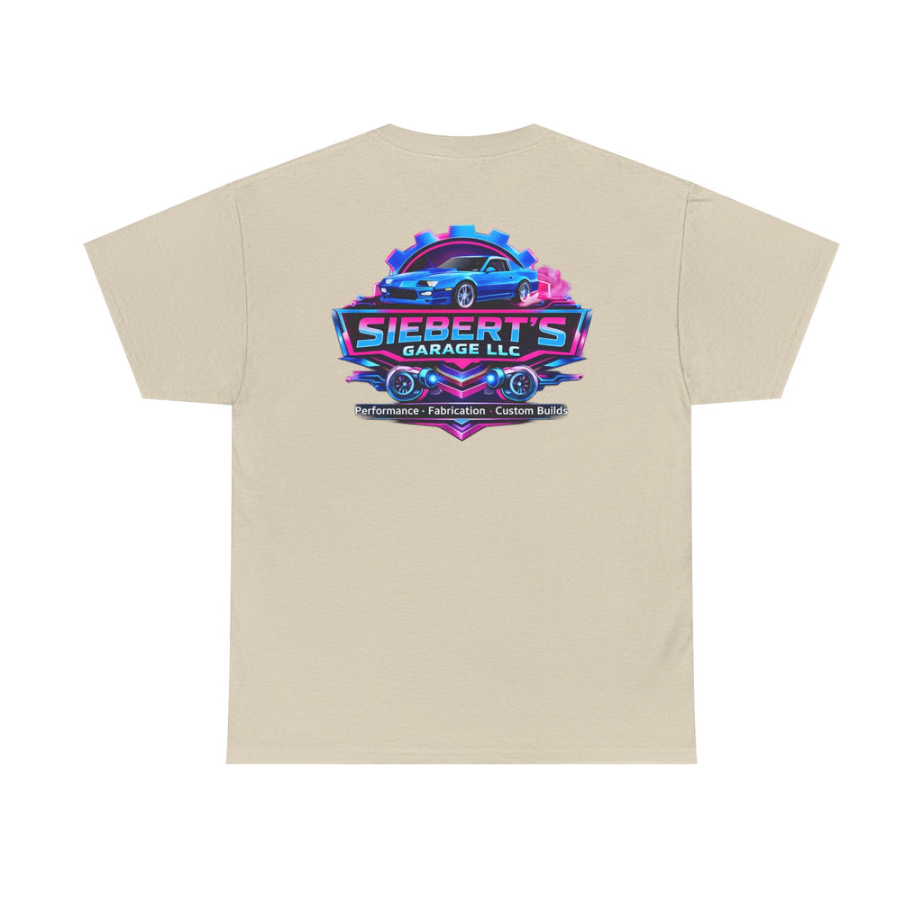 Garage Logo T-Shirt — "Siebert's Garage LLC" Retro Car Mechanic Tee