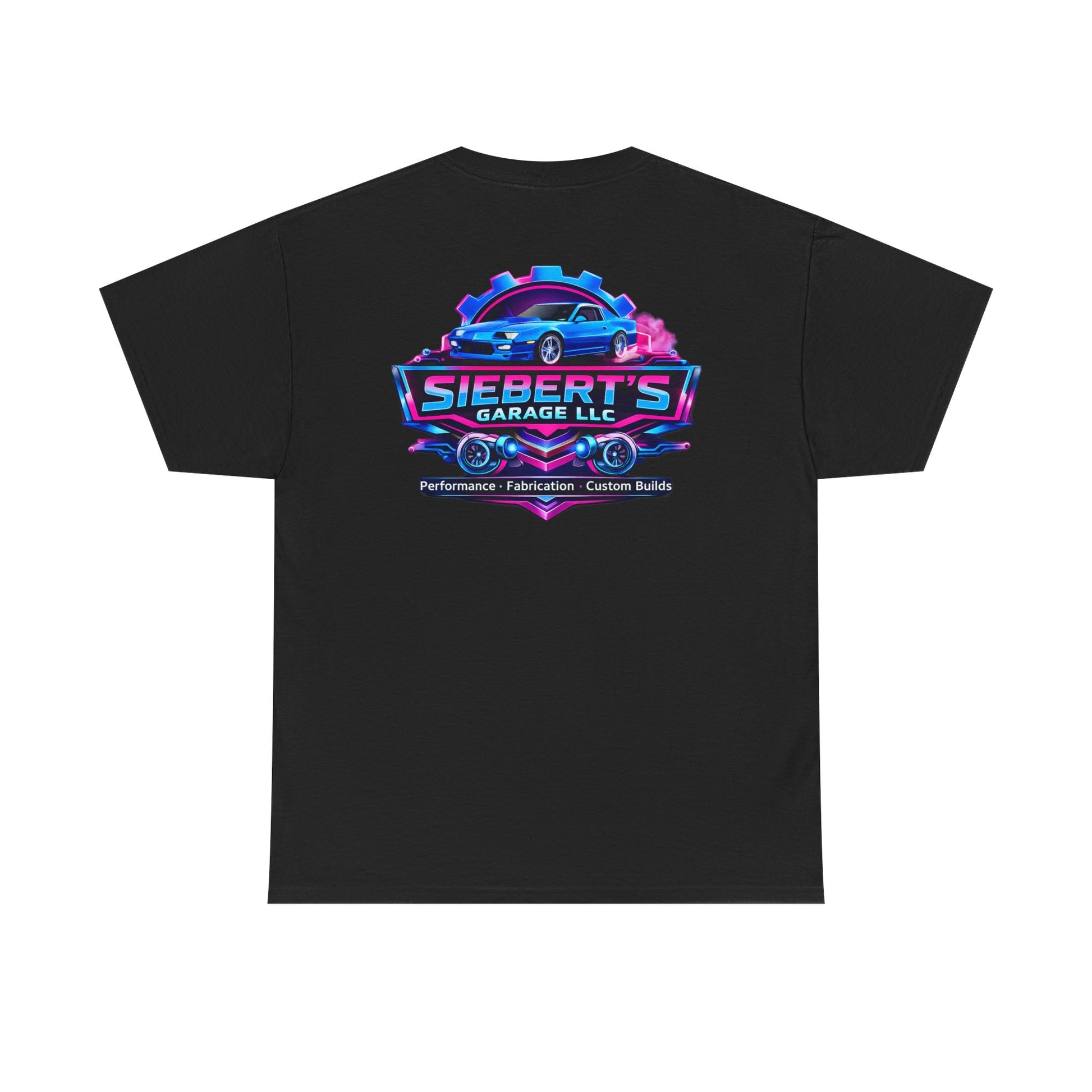 Garage Logo T-Shirt — "Siebert's Garage LLC" Retro Car Mechanic Tee