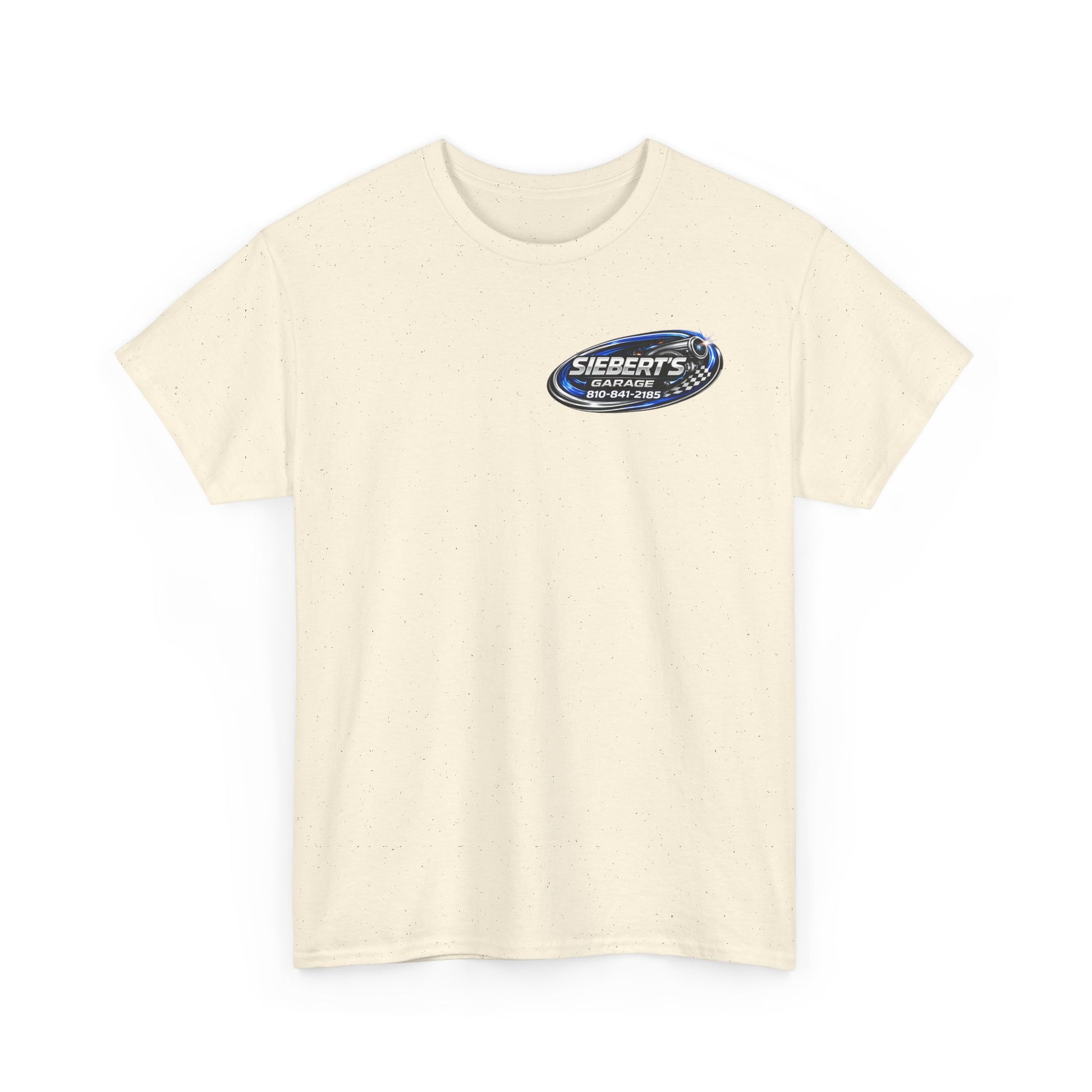 Garage Logo T-Shirt — "Siebert's Garage LLC" Retro Car Mechanic Tee