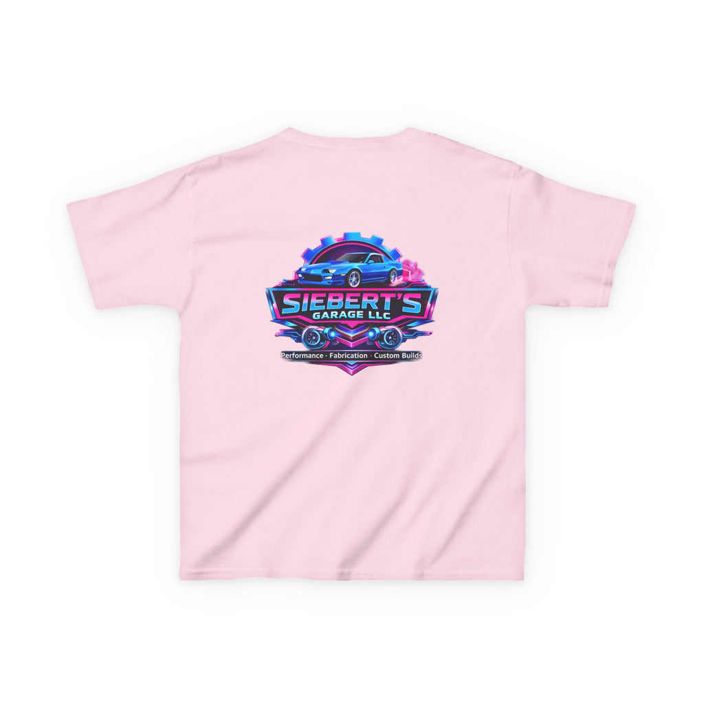 Kids Tee — Siebert’s Garage Neon Car Logo Shirt