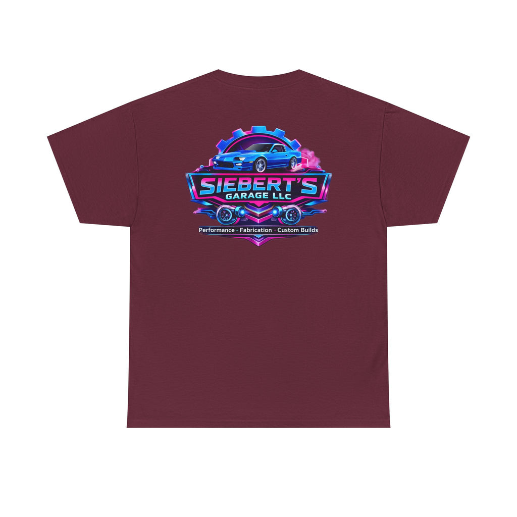 Garage Logo T-Shirt — "Siebert's Garage LLC" Retro Car Mechanic Tee