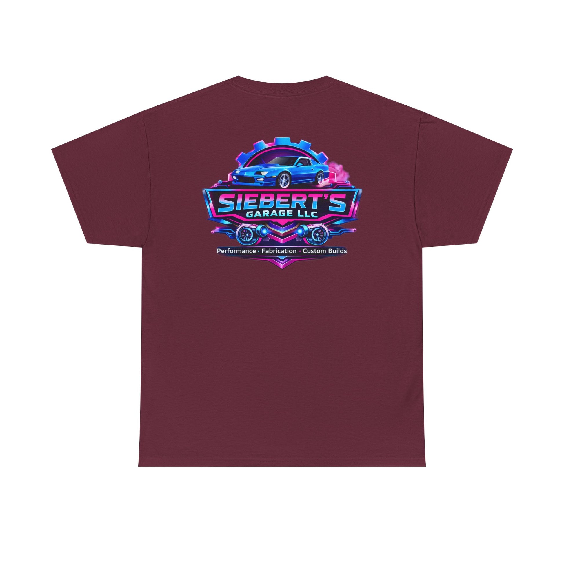 Garage Logo T-Shirt — "Siebert's Garage LLC" Retro Car Mechanic Tee