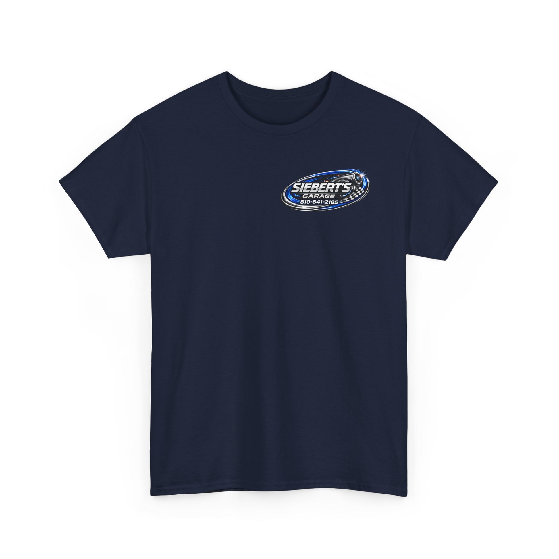 Garage Logo T-Shirt — "Siebert's Garage LLC" Retro Car Mechanic Tee