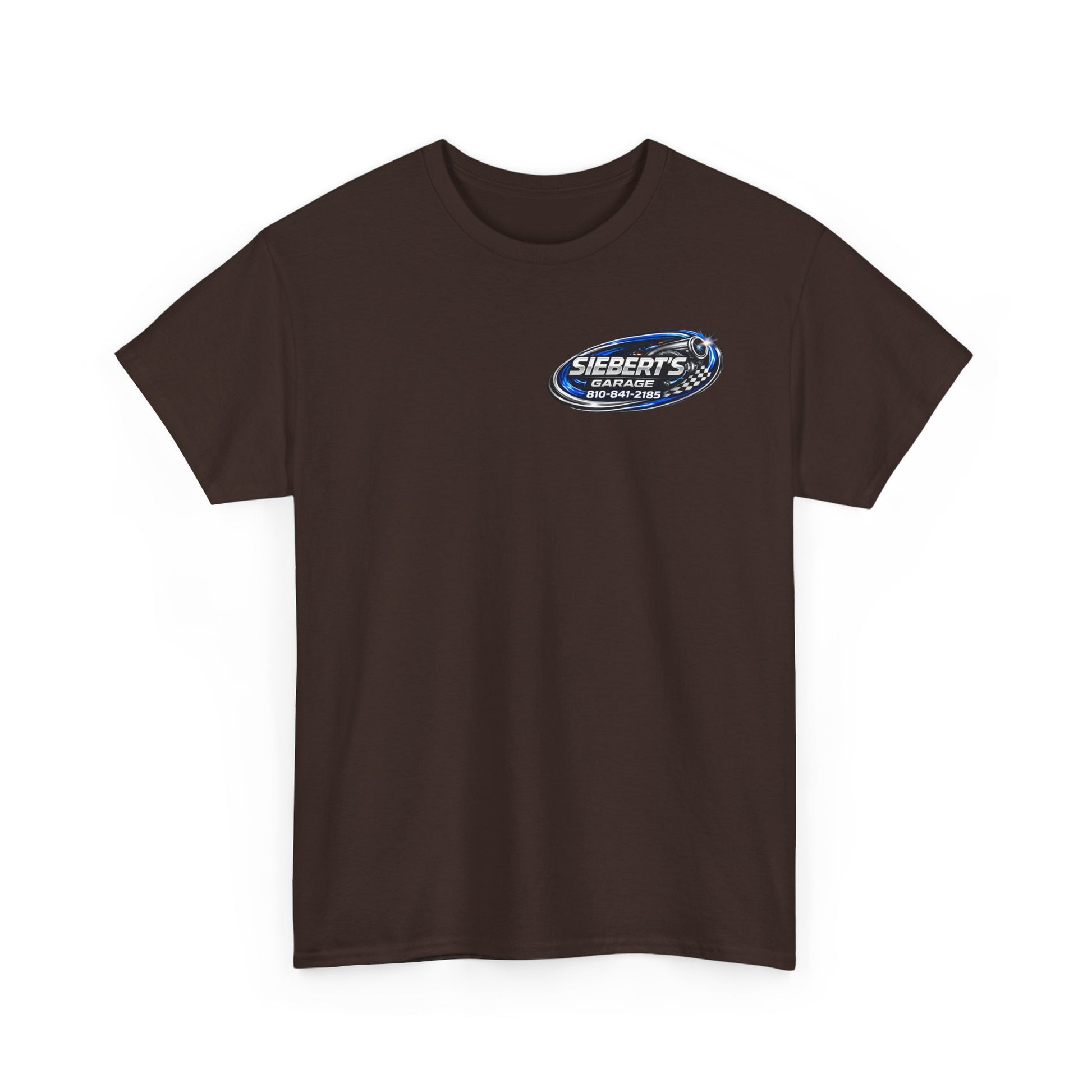 Garage Logo T-Shirt — "Siebert's Garage LLC" Retro Car Mechanic Tee