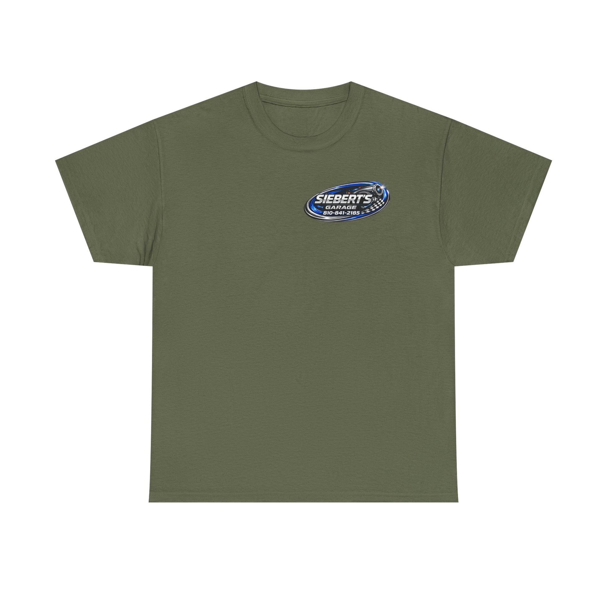 Garage Logo T-Shirt — "Siebert's Garage LLC" Retro Car Mechanic Tee