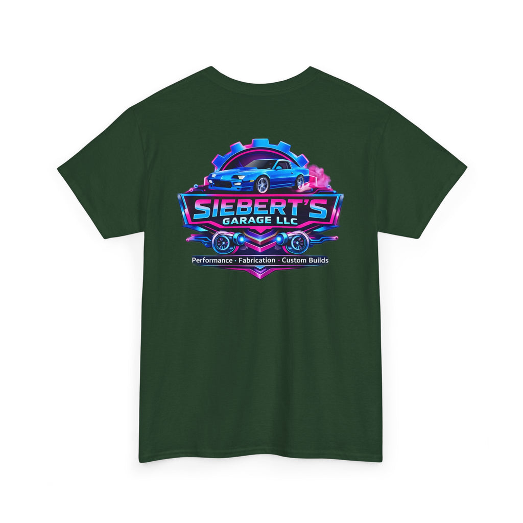 Garage Logo T-Shirt — "Siebert's Garage LLC" Retro Car Mechanic Tee