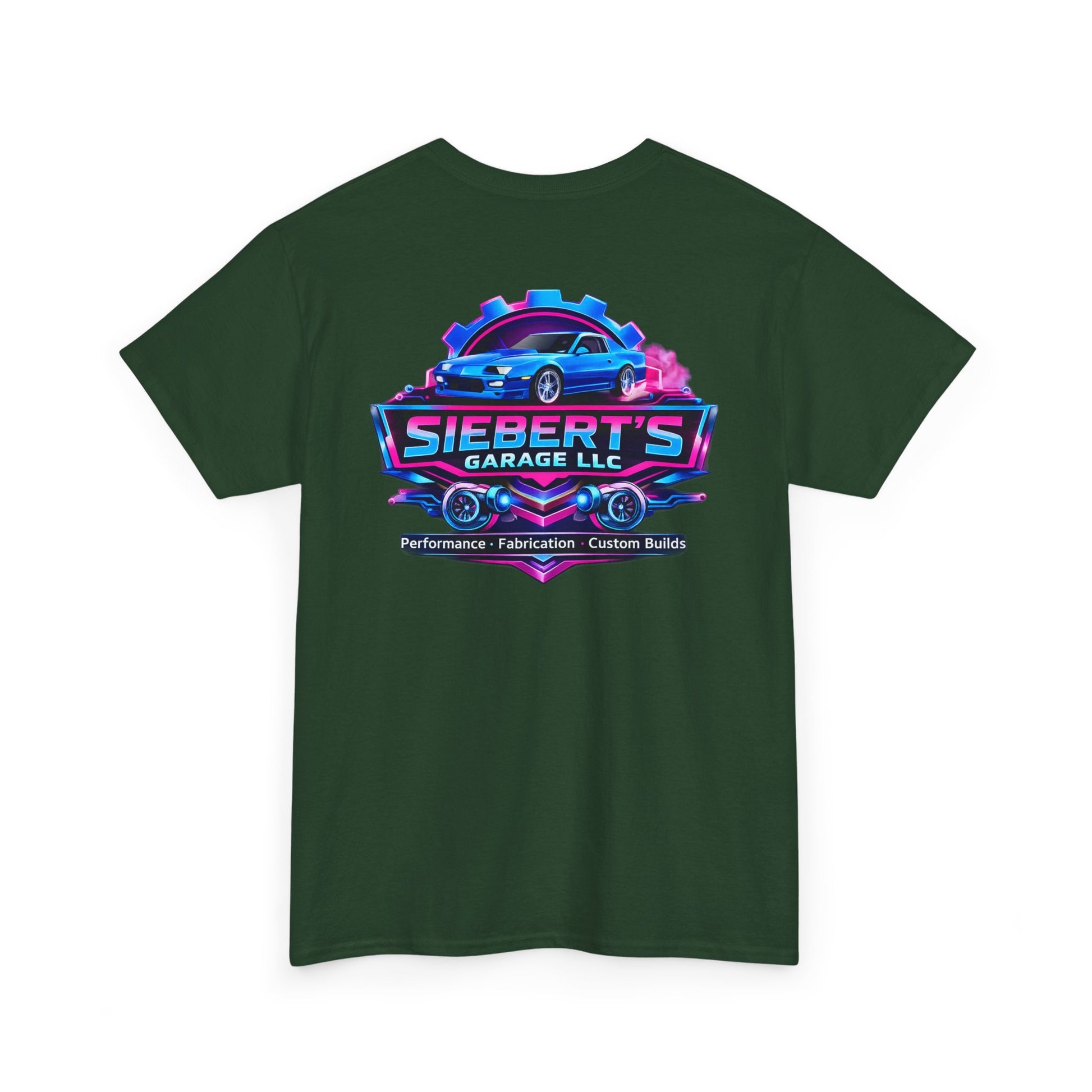 Garage Logo T-Shirt — "Siebert's Garage LLC" Retro Car Mechanic Tee