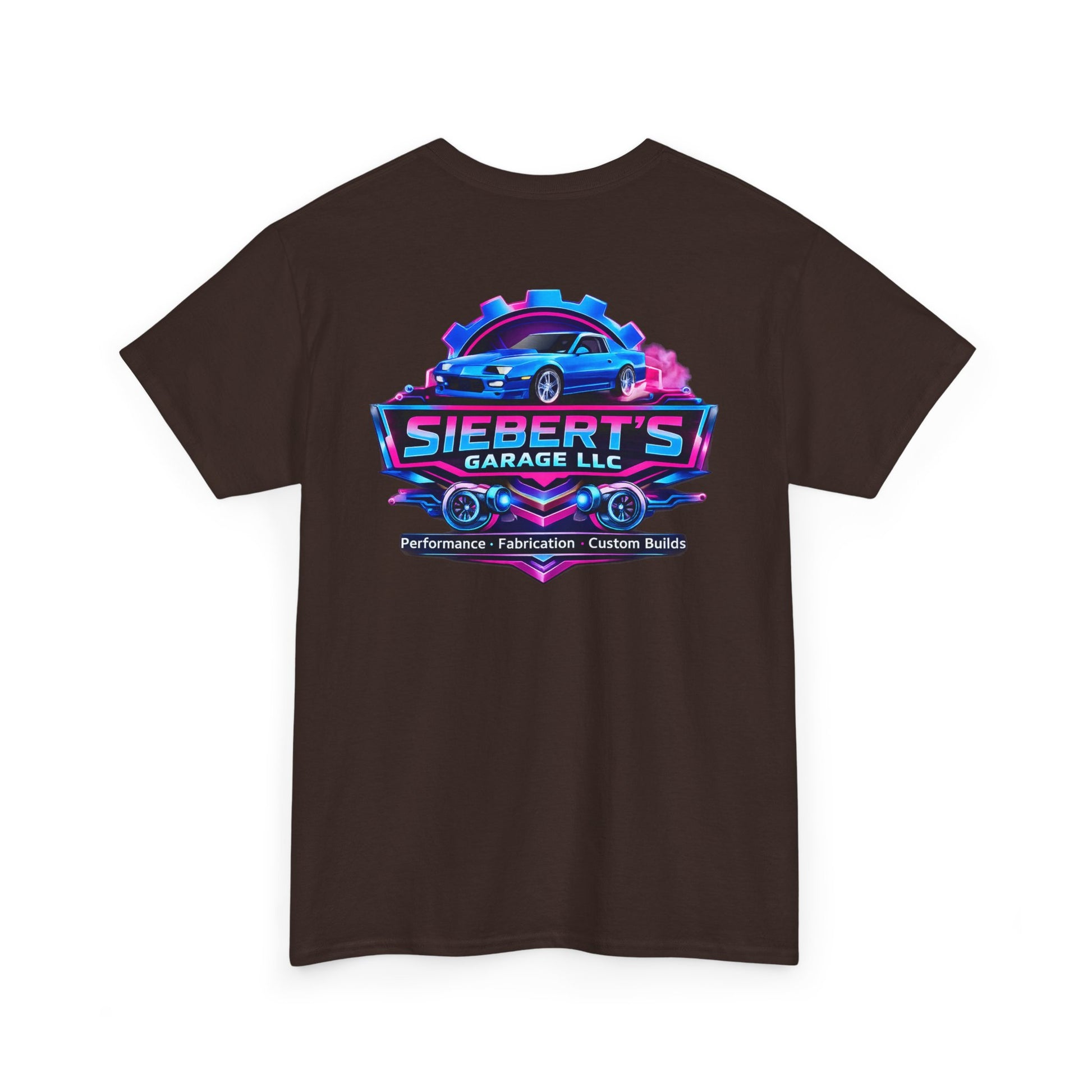 Garage Logo T-Shirt — "Siebert's Garage LLC" Retro Car Mechanic Tee