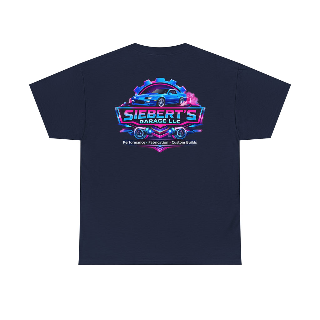 Garage Logo T-Shirt — "Siebert's Garage LLC" Retro Car Mechanic Tee
