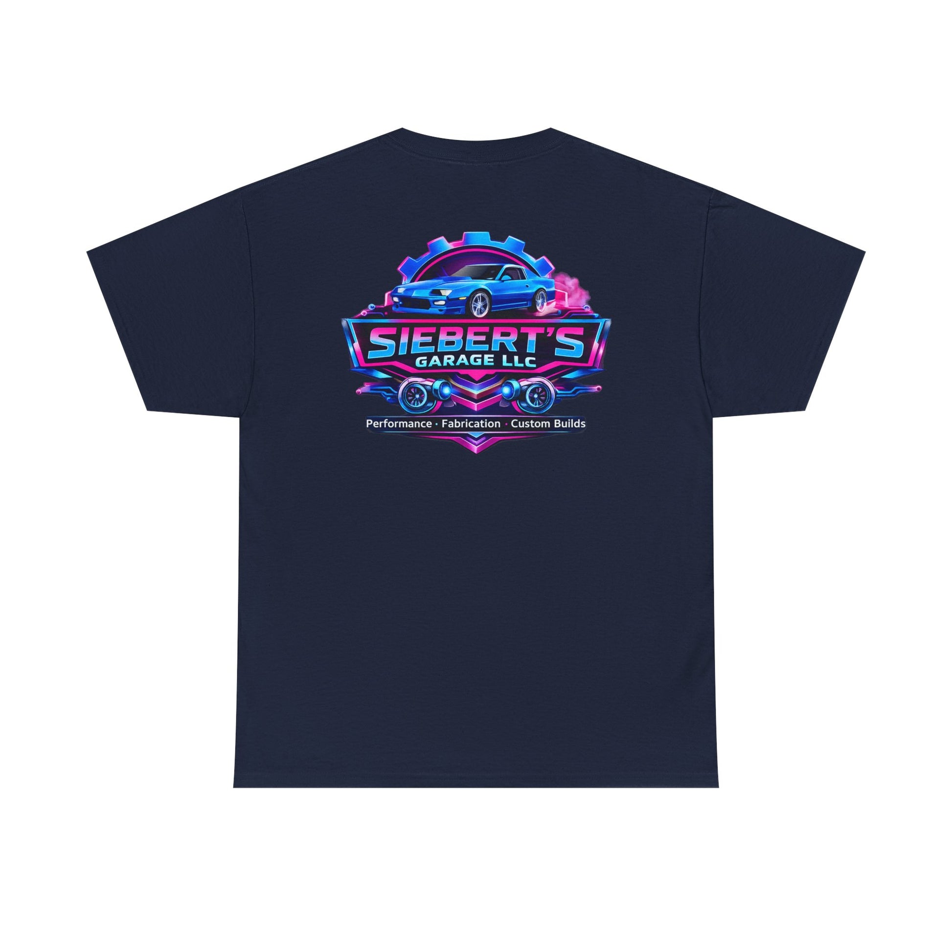 Garage Logo T-Shirt — "Siebert's Garage LLC" Retro Car Mechanic Tee