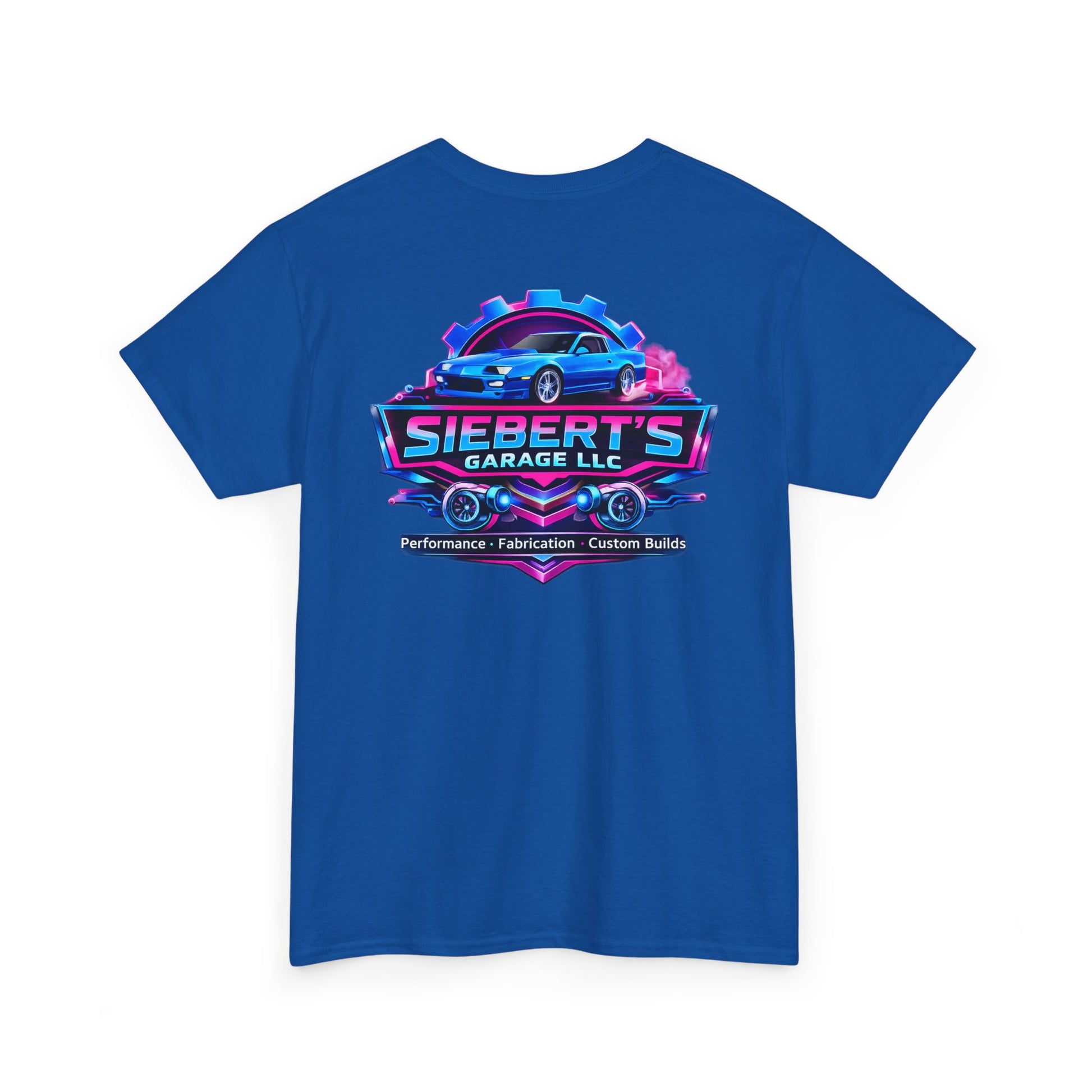 Garage Logo T-Shirt — "Siebert's Garage LLC" Retro Car Mechanic Tee